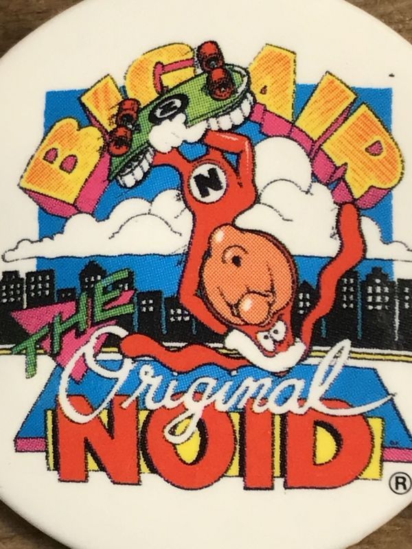 Domino S Pizza Noid Can Badge ビンテージ ドミノピザ ノイド バッチ 缶バッジ アドバタイジング 企業キャラクター 80年代 Advertising Character 企業系キャラクター Fast Food Restaurant ファーストフード レストラン 系 Stimpy Vintage Collectible Toys