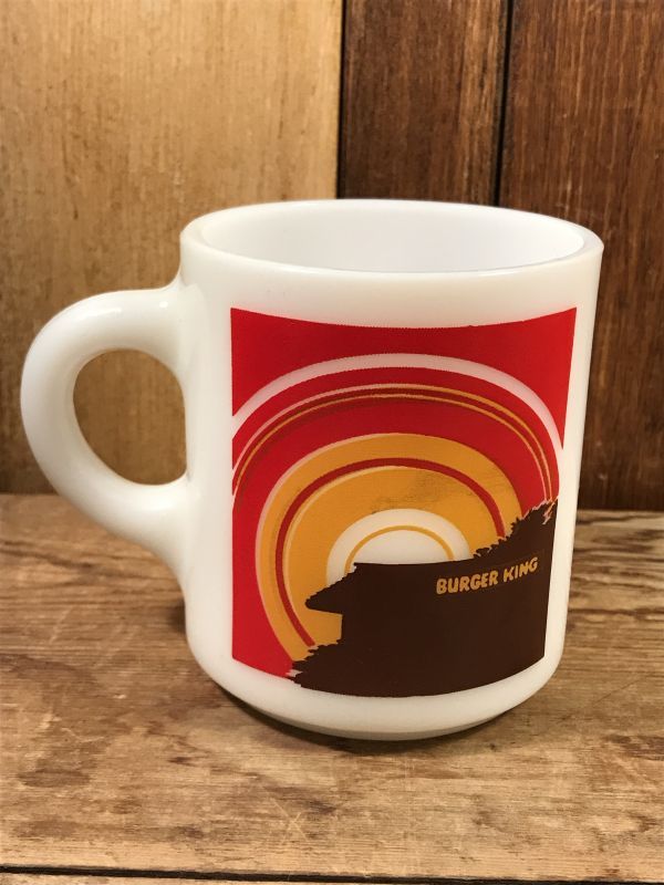 Burger King Milk Glass Mug バーガーキング ビンテージ ミルクガラス