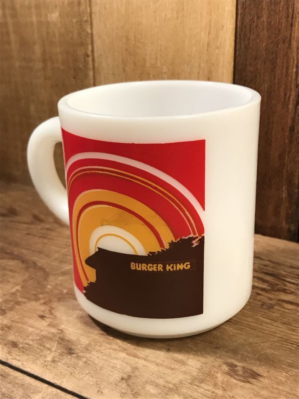 Burger King Milk Glass Mug バーガーキング ビンテージ ミルクガラス