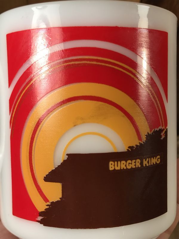 Burger King Milk Glass Mug バーガーキング ビンテージ ミルクガラス