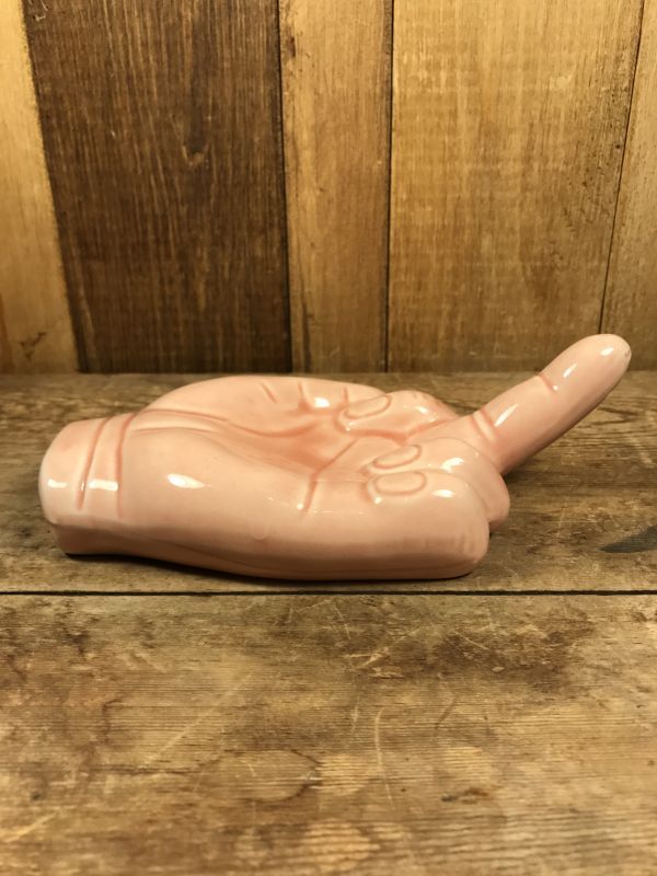 Fuck Sign Ceramic Ashtray ファックサイン ビンテージ アシュトレイ