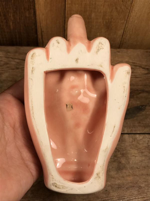 Fuck Sign Ceramic Ashtray ファックサイン ビンテージ アシュトレイ