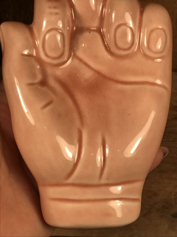 Fuck Sign Ceramic Ashtray ファックサイン ビンテージ アシュトレイ