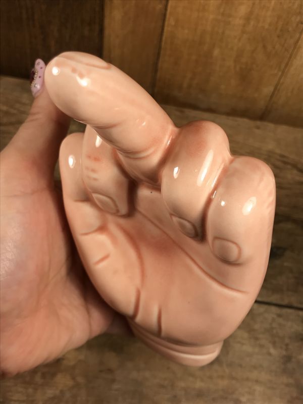 Fuck Sign Ceramic Ashtray ファックサイン ビンテージ アシュトレイ
