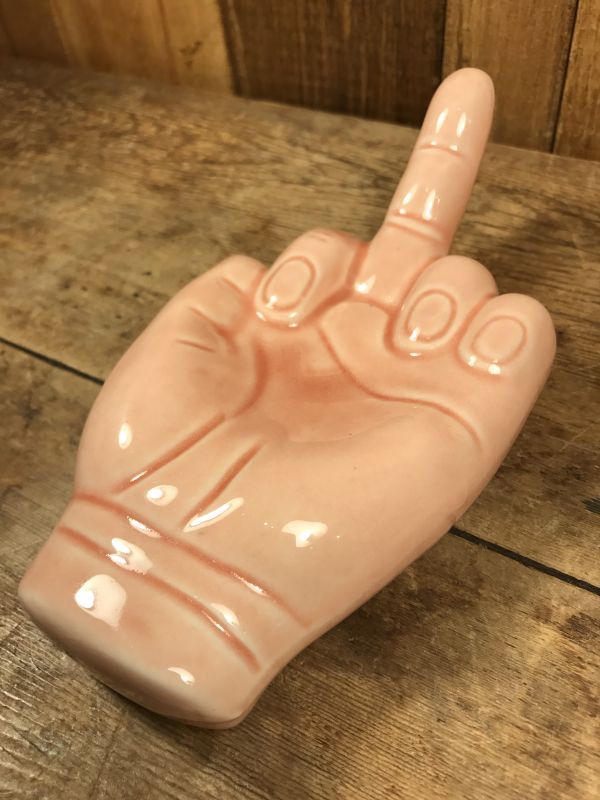 Fuck Sign Ceramic Ashtray ファックサイン ビンテージ アシュトレイ