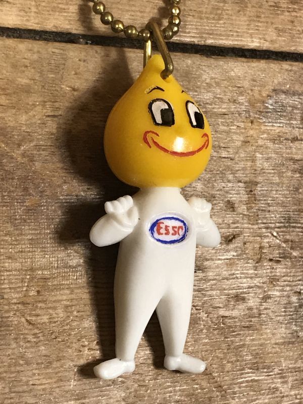 Esso Oil Drop Boy Keychain エッソ ビンテージ キーチェーン オイルドロップ 企業キャラクター 60年代 Stimpy Vintage Collectible Toys スティンピー ビンテージ コレクタブル トイズ