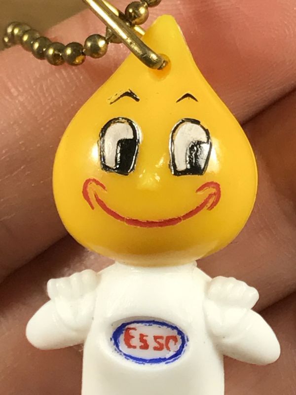 Esso Oil Drop Boy Keychain エッソ ビンテージ キーチェーン オイル