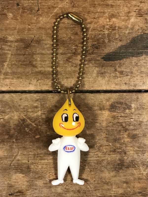 Esso Oil Drop Boy Keychain エッソ ビンテージ キーチェーン オイル