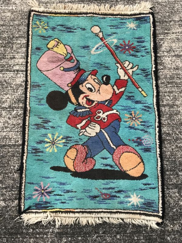Disney Micky Mouse Club March Rug ミッキーマウスクラブマーチ ビンテージ ラグマット ディズニー 60年代 Stimpy Vintage Collectible Toys スティンピー ビンテージ コレクタブル トイズ