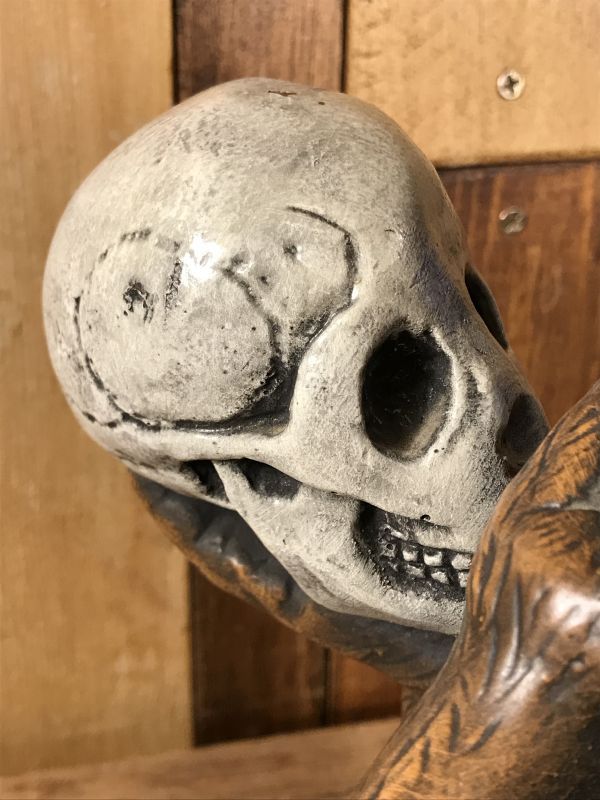 Darwin Monkey with Skull Statue ダーウィン ビンテージ スタチュー