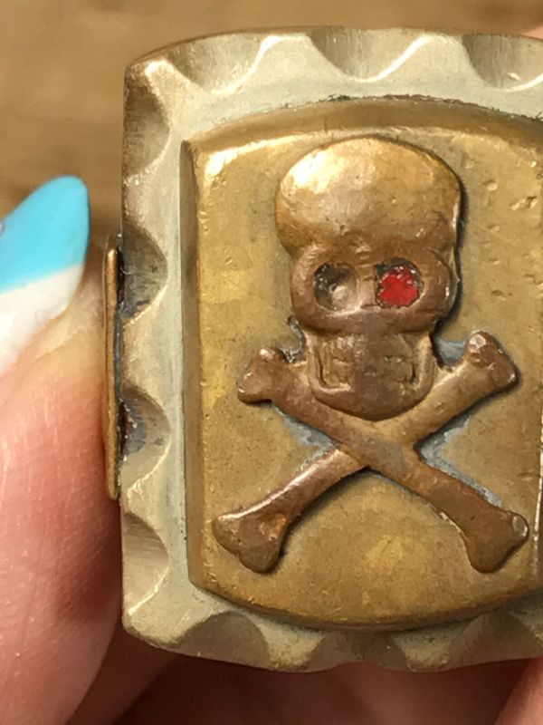 Skull and Crossbones Mexican Biker Ring スカル ビンテージ