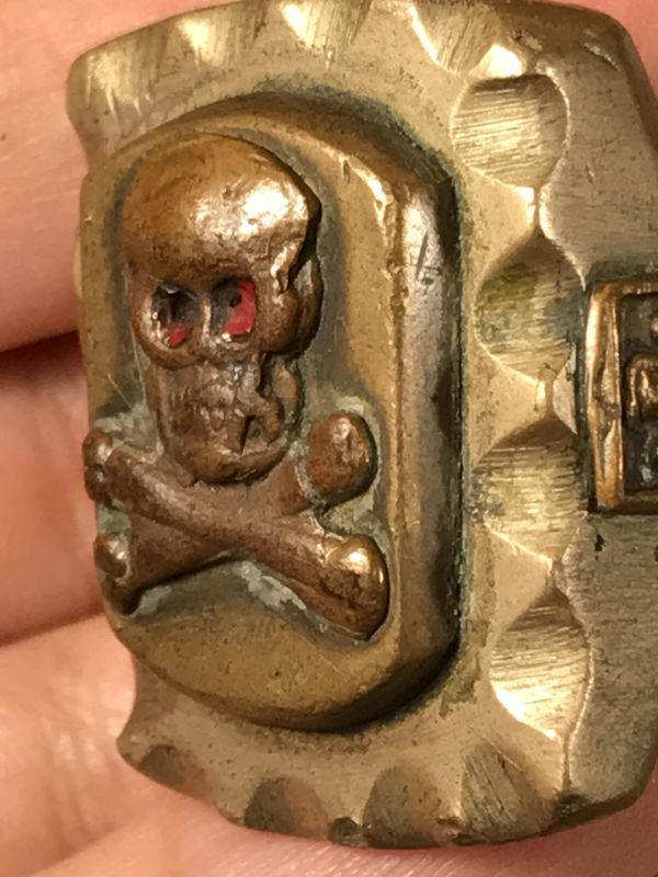 Skull and Crossbones Mexican Biker Ring スカル ビンテージ