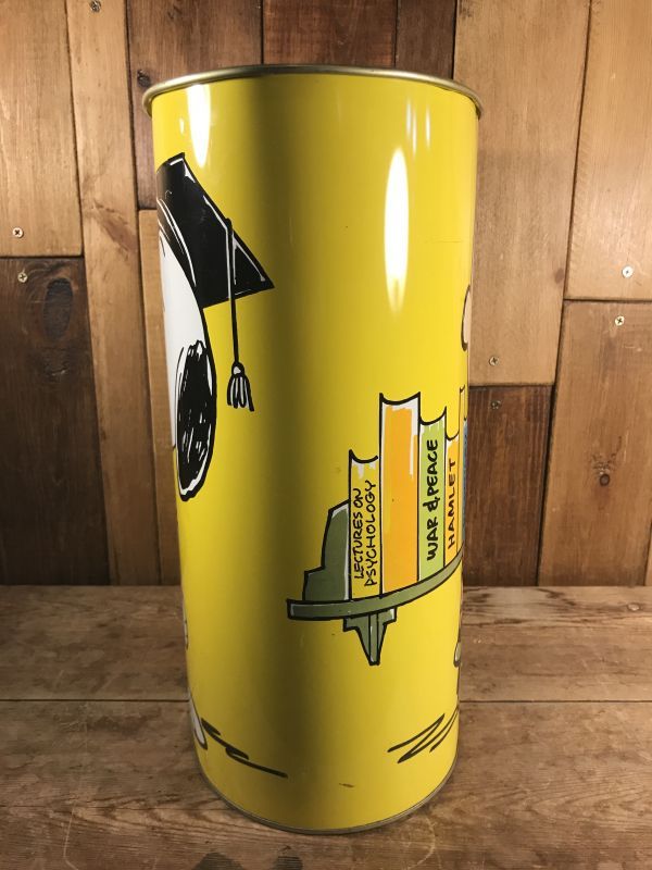 Cheinco Peanuts Snoopy Metal Trash Can スヌーピー ビンテージ トラッシュカン ピーナッツ ゴミ箱 70年代 Stimpy Vintage Collectible Toys スティンピー ビンテージ コレクタブル トイズ