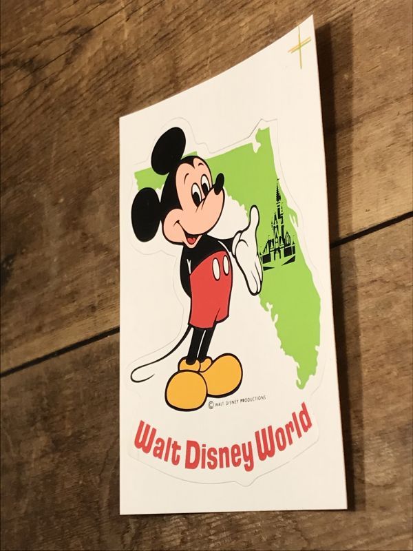 Walt Disney World “Mickey Mouse” Sticker ミッキーマウス ビンテージ ステッカー ディズニーワールド 80年代  - STIMPY(Vintage Collectible Toys）スティンピー(ビンテージ コレクタブル トイズ）