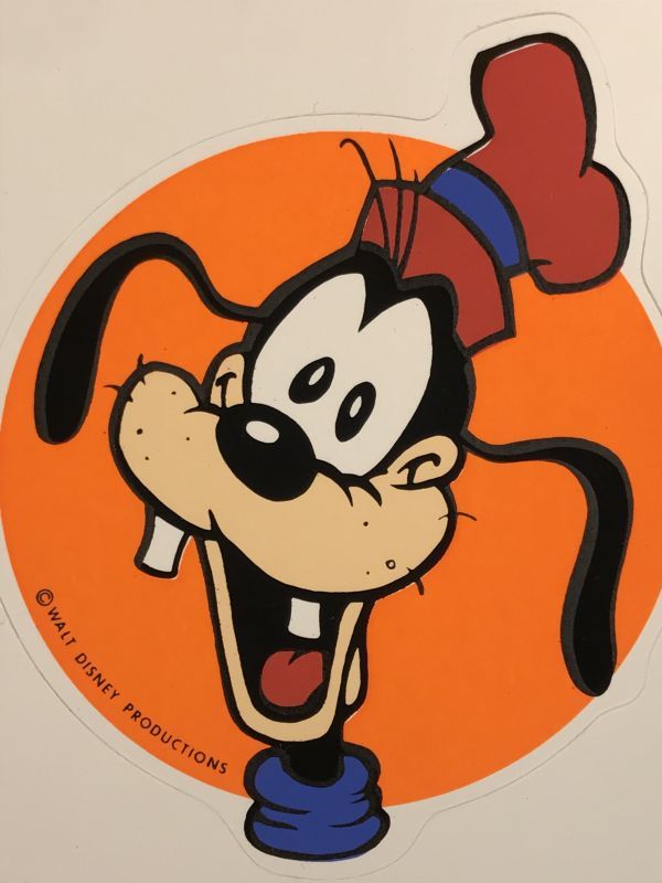 Walt Disney Character Goofy Sticker グーフィー ビンテージ ステッカー ディズニー 80年代 Stimpy Vintage Collectible Toys スティンピー ビンテージ コレクタブル トイズ
