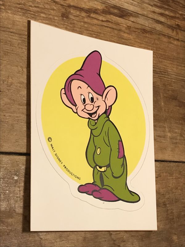 Walt Disney Character “Dopy” Sticker　ドーピー　ビンテージ　ステッカー　七人の小人　ディズニー　80年代