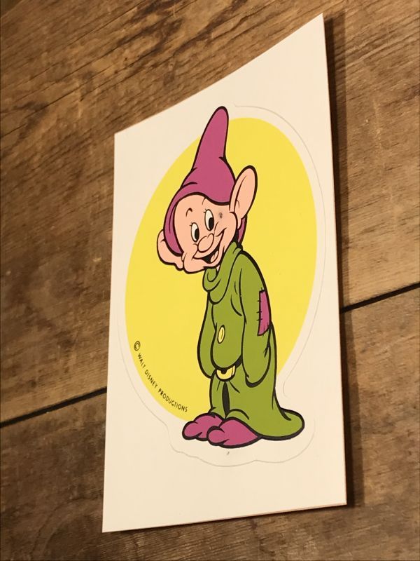 Walt Disney Character “Dopy” Sticker ドーピー ビンテージ ステッカー 七人の小人 ディズニー 80年代  STIMPY(Vintage Collectible Toys）スティンピー(ビンテージ コレクタブル トイズ）
