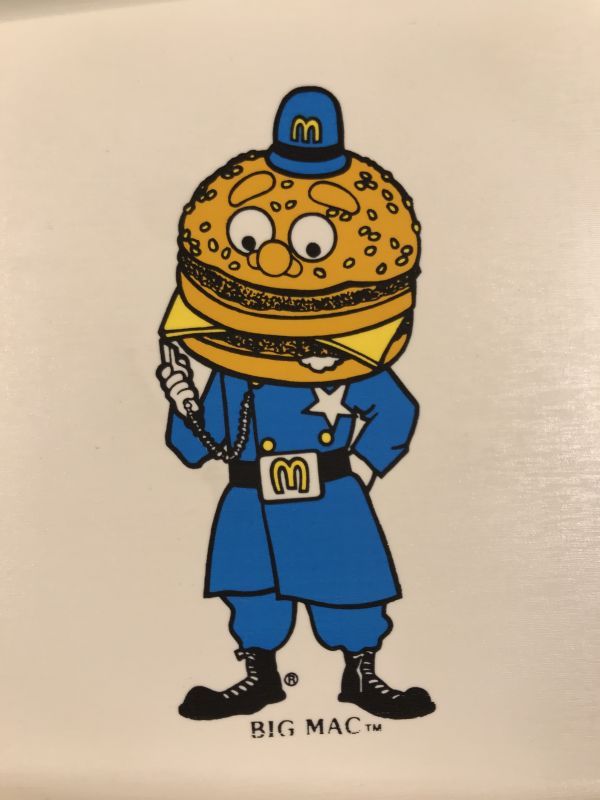 McDonald's “Officer Big Mac” Plastic Tray マクドナルド ビンテージ 