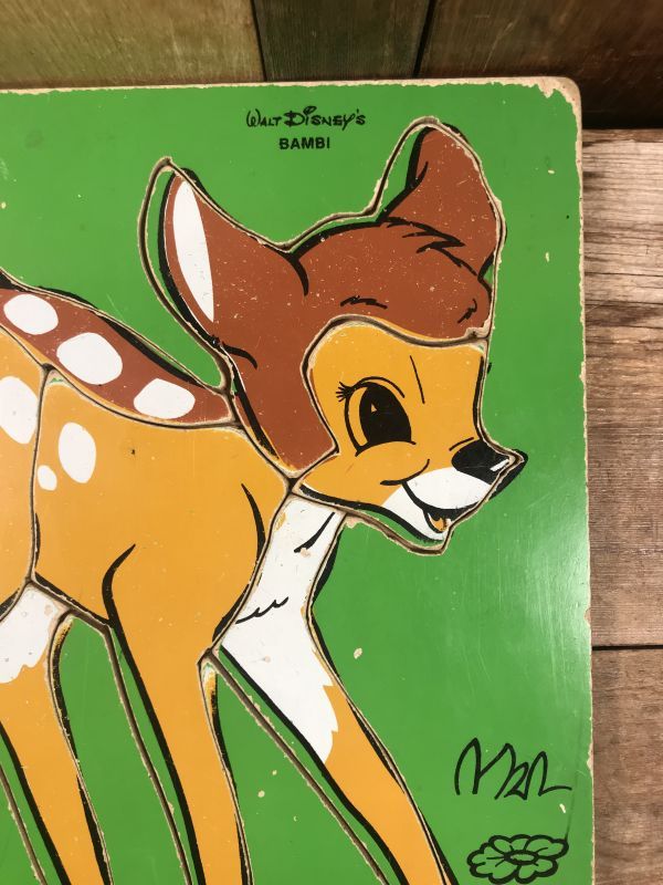 Playskool Disney Bambi Wood Puzzle バンビ ビンテージ ウッドパズル ディズニー 70年代 Stimpy Vintage Collectible Toys スティンピー ビンテージ コレクタブル トイズ