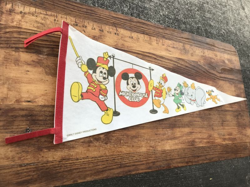 Disney Mickey Mouse Club March Pennant ミッキーマウスクラブ ビンテージ ペナント ディズニー 80年代 Stimpy Vintage Collectible Toys スティンピー ビンテージ コレクタブル トイズ