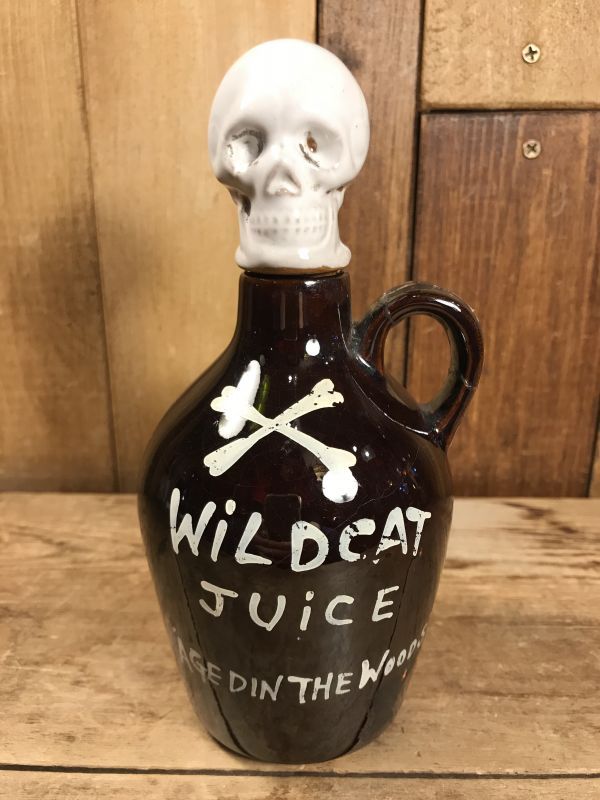 Wildcat Juice “Age Din The Woods” Skull Decanter スカル ビンテージ