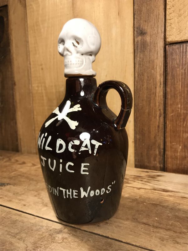 Wildcat Juice “Age Din The Woods” Skull Decanter スカル ビンテージ
