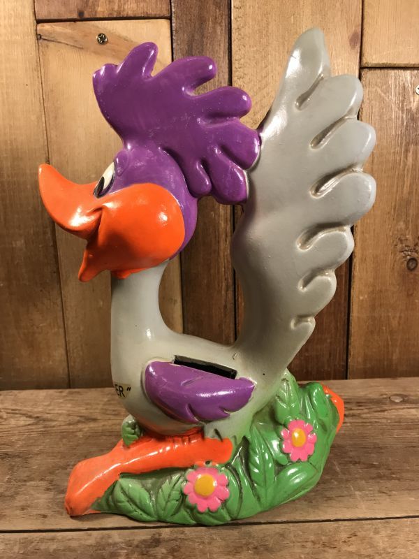 Looney Tunes Road Runner Coin Bank ロードランナー ビンテージ コインバンク ルーニーテューンズ 貯金箱 70年代 Stimpy Vintage Collectible Toys スティンピー ビンテージ コレクタブル トイズ