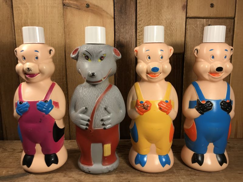 Three Little Pigs Tubby Time Bathe In Bubbles Set 3匹の