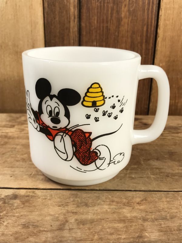 Libbey Mickey Mouse Club Milk Glass Mug ミッキーマウスクラブ 