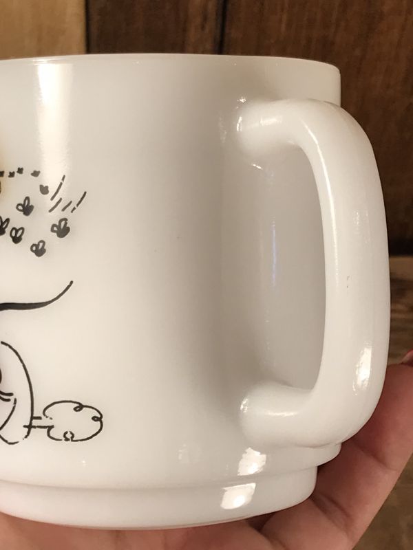 Libbey Mickey Mouse Club Milk Glass Mug ミッキーマウスクラブ 