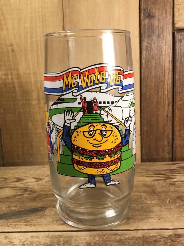 Mcdonald S Mc Vote 86 Big Mac Glass マクドナルド ビンテージ グラスタンブラー ビッグマック 80年代 Advertising Character 企業系キャラクター Mcdonald S マクドナルド 系 Stimpy Vintage Collectible Toys スティンピー ビンテージ コレクタブル トイズ