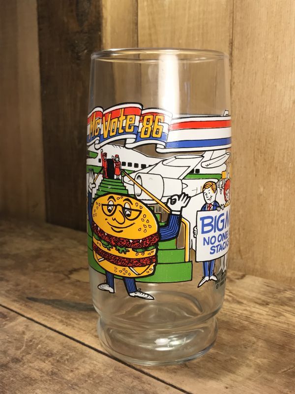 Mcdonald S Mc Vote 86 Big Mac Glass マクドナルド ビンテージ グラスタンブラー ビッグマック 80年代 Advertising Character 企業系キャラクター Mcdonald S マクドナルド 系 Stimpy Vintage Collectible Toys スティンピー ビンテージ コレクタブル トイズ