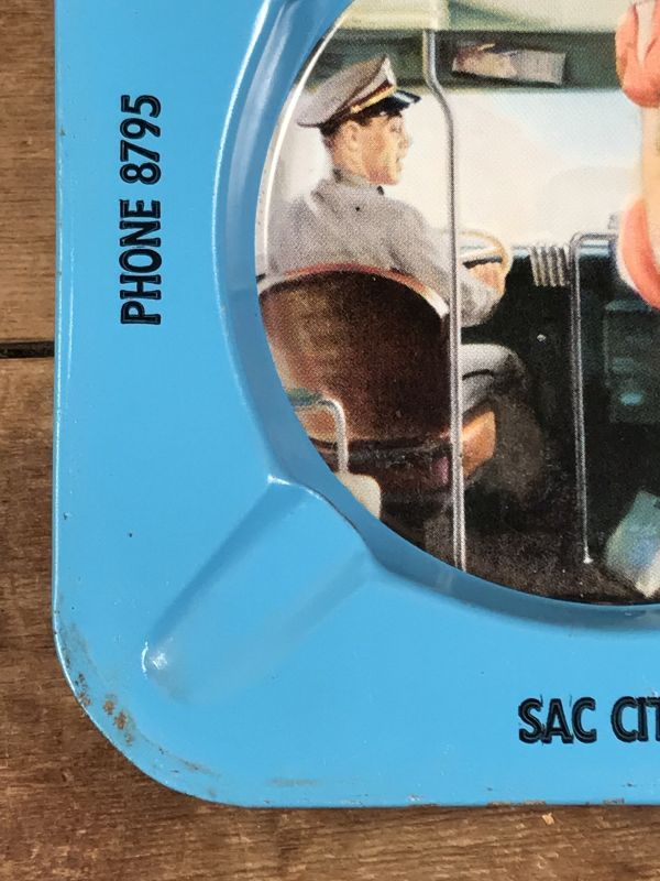 Advertising Pinup Girl Tin Ashtray ピンナップガール ビンテージ 