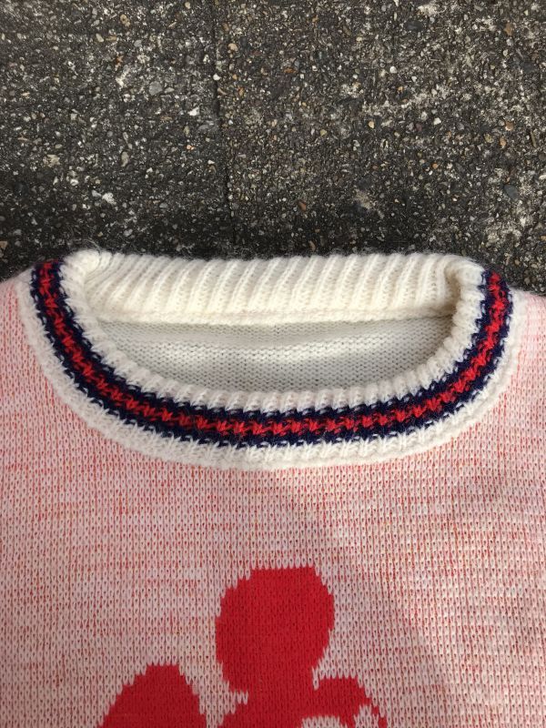 Disney Mickey Mouse Knit Sweater ミッキーマウス ビンテージ セーター ディズニー ニット 70年代 Stimpy Vintage Collectible Toys スティンピー ビンテージ コレクタブル トイズ