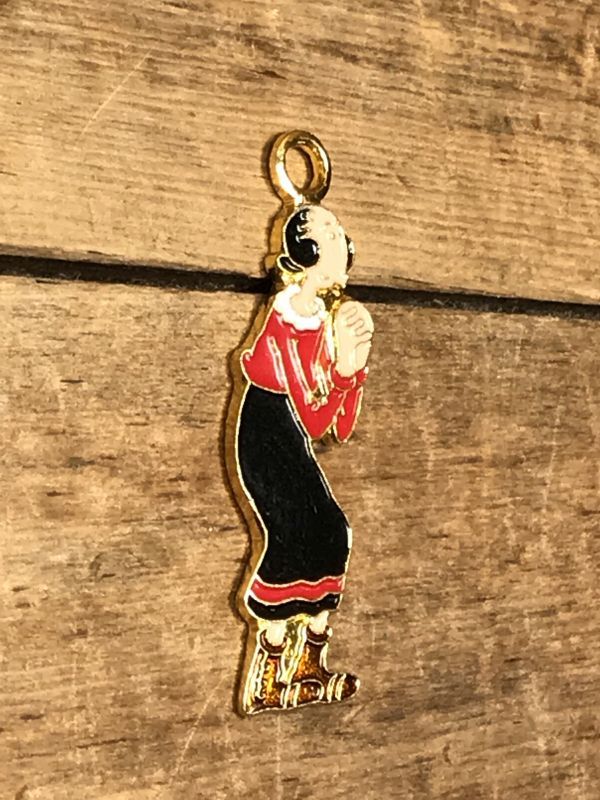 Popeye Olive Metal Charm オリーブ ビンテージ チャーム ポパイ 70 80年代 Stimpy Vintage Collectible Toys スティンピー ビンテージ コレクタブル トイズ