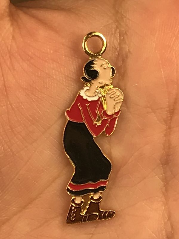 Popeye Olive Metal Charm オリーブ ビンテージ チャーム ポパイ 70 80年代 Stimpy Vintage Collectible Toys スティンピー ビンテージ コレクタブル トイズ