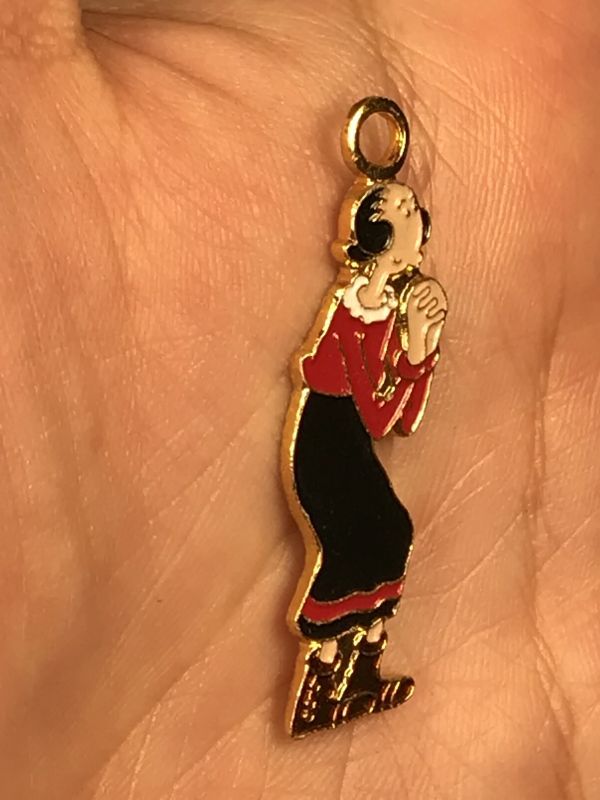 Popeye Olive Metal Charm オリーブ ビンテージ チャーム ポパイ 70 80年代 Stimpy Vintage Collectible Toys スティンピー ビンテージ コレクタブル トイズ