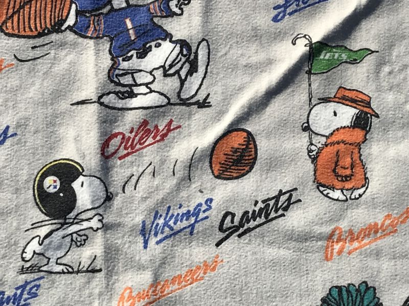 Peanuts Snoopy “NFL Football” Blanket スヌーピー ビンテージ