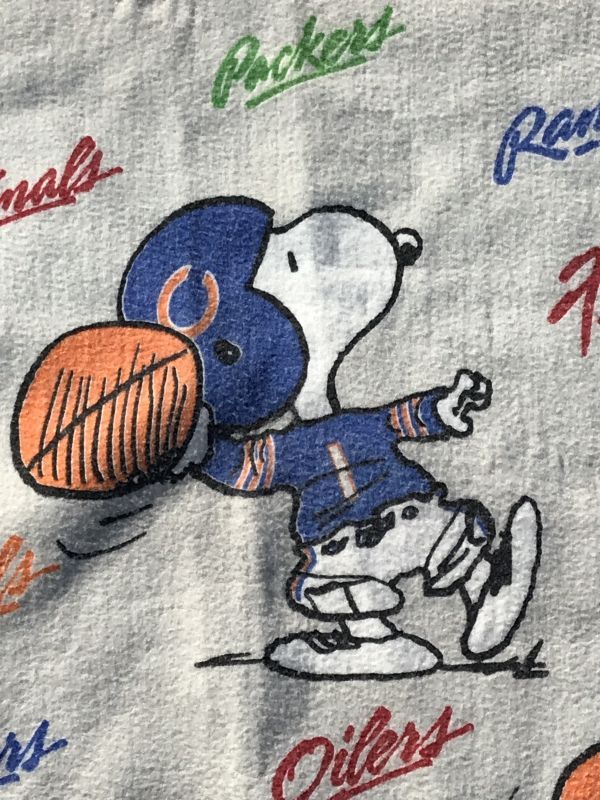 Peanuts Snoopy “NFL Football” Blanket スヌーピー ビンテージ