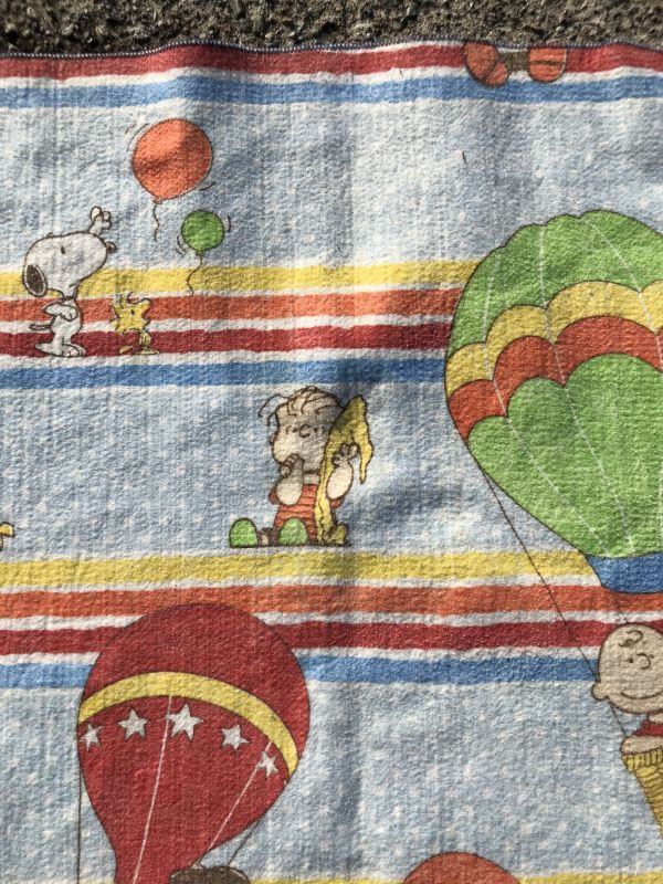 Peanuts Snoopy Balloon Blanket スヌーピー ビンテージ ブランケット ピーナッツ 70年代 Stimpy Vintage Collectible Toys スティンピー ビンテージ コレクタブル トイズ