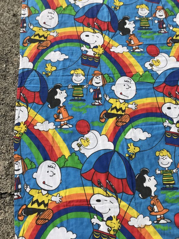 【未開封の未使用】シーツ（ツイン）　スヌーピー ピーナッツ 70年代ヴィンテージ
