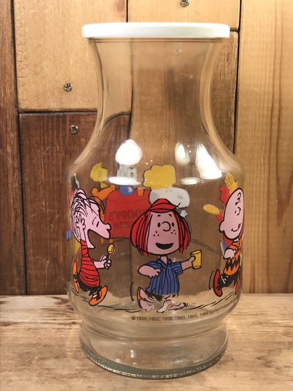 Anchor Hocking Peanuts Gang Snoopy Glass Juice Set スヌーピー 
