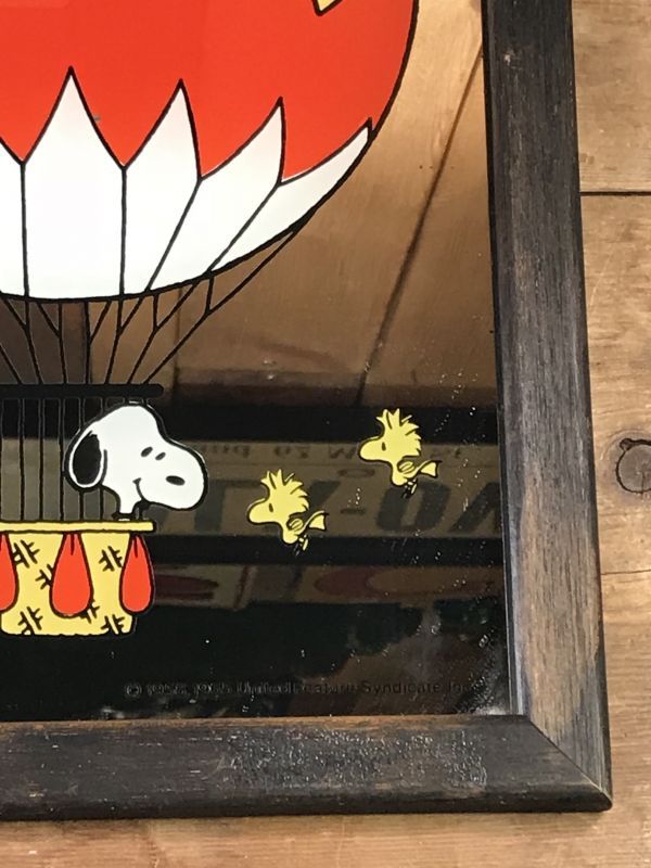 Peanuts Snoopy & Woodstock “Balloon” Pub Mirror スヌーピー