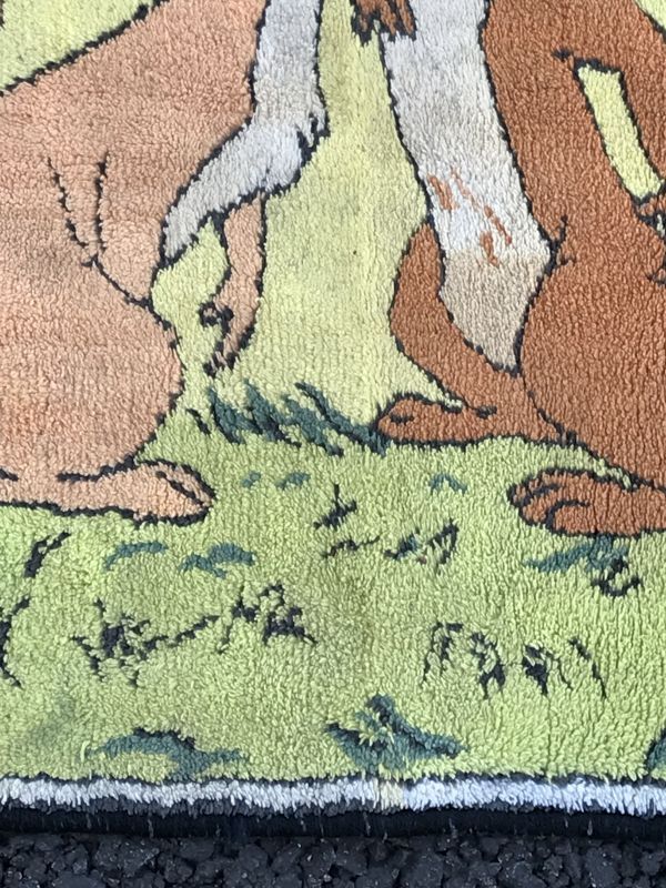 Walt Disney The Sword In The Stone Rug 王様の剣 ビンテージ ラグマット ディズニー 60年代 Stimpy Vintage Collectible Toys スティンピー ビンテージ コレクタブル トイズ