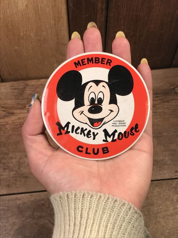 Disney Mickey Mouse Member Club Tin Badge ミッキーマウスクラブ