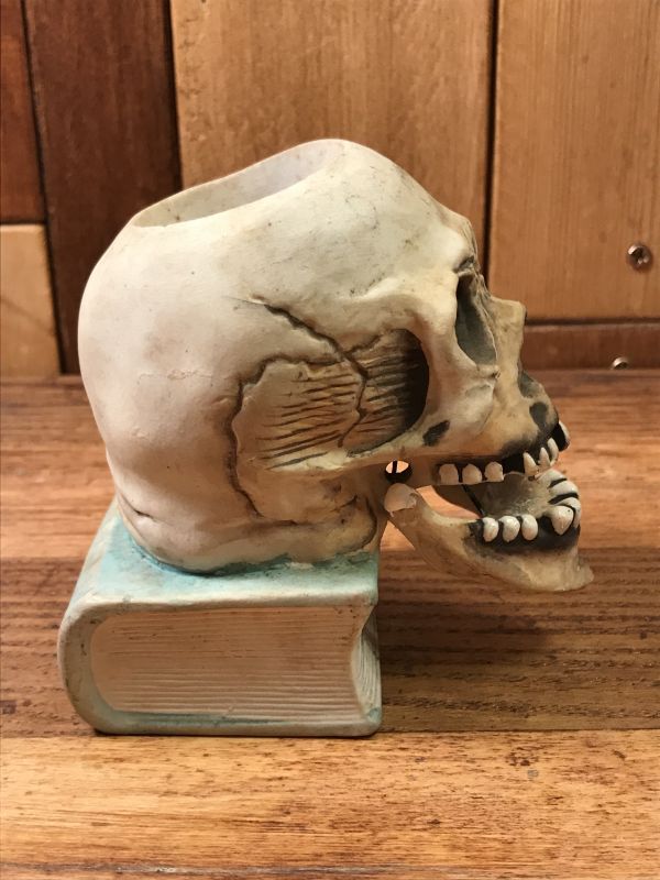 Skull On Book “Green” Ceramic Nodder Match Holder スカルオンブック 