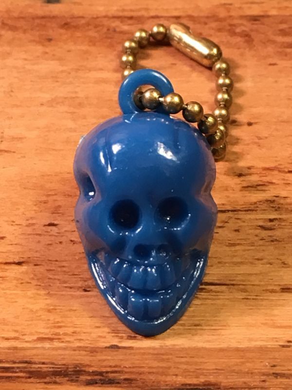Skull Keychain”Blue” スカルキーチェーン キーホルダー ビンテージ 60