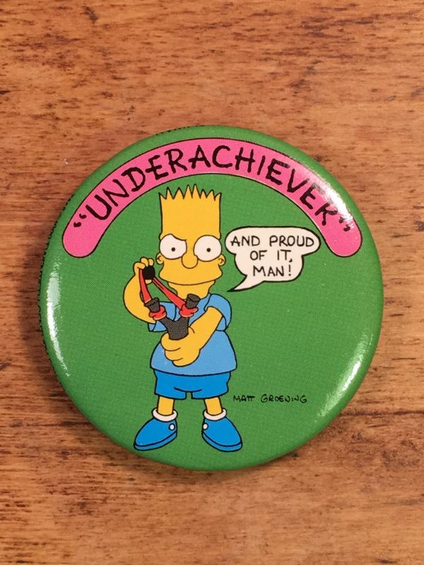 The Simpson's “Underachiever Bart” Badge シンプソンズ
