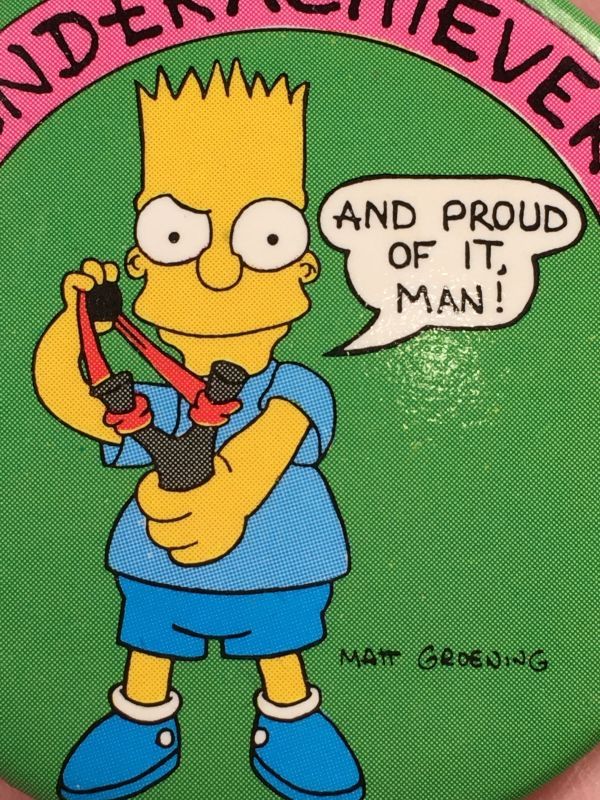 The Simpson's “Underachiever Bart” Badge シンプソンズ
