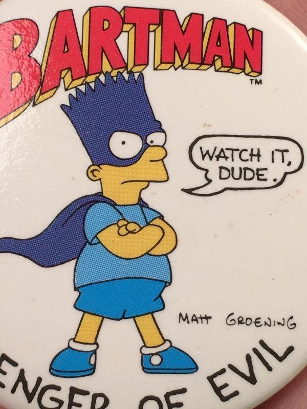 The Simpson's “BARTMAN” Badge シンプソンズ ビンテージ 缶